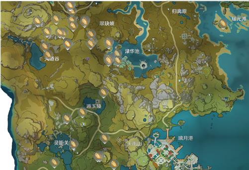原神石珀位置分布图