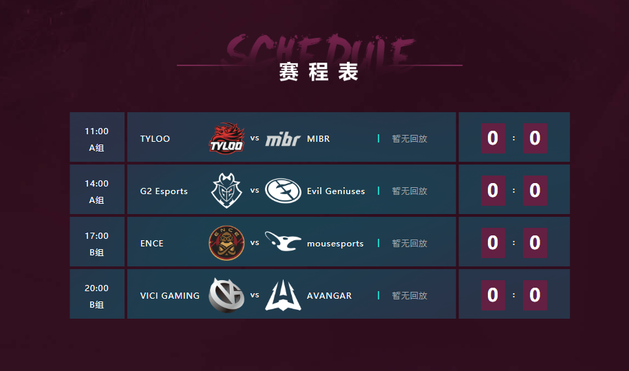 CAC 2019首日4支队名带“G”战队全部GG,今地11:00第二比赛日继绝