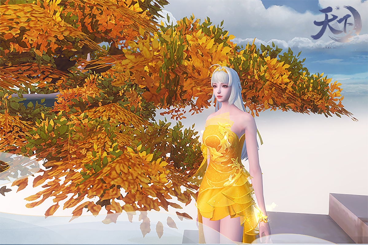 淡黄的长裙，蓬松的头发 《天下3》大荒reader必备的时装!
