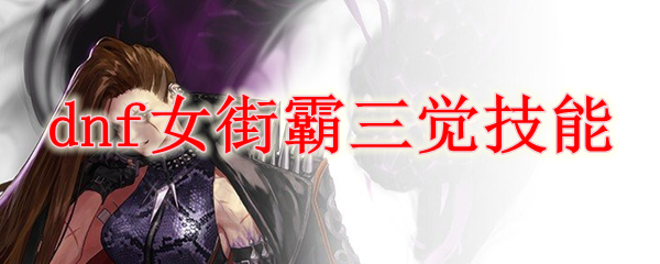 dnf女街霸三觉技能