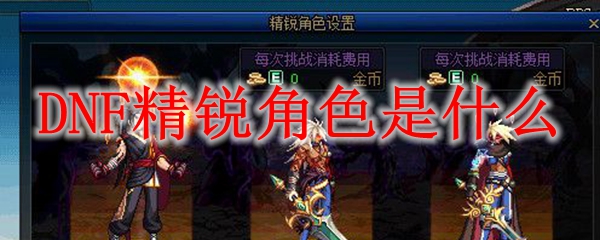 DNF精锐角色是什么
