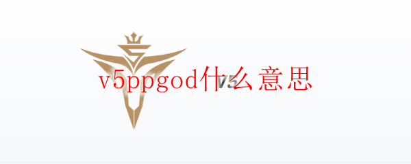 v5ppgod什么意思