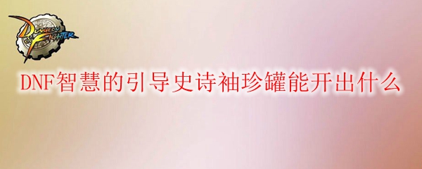 DNF智慧的引导史诗袖珍罐能开出什么