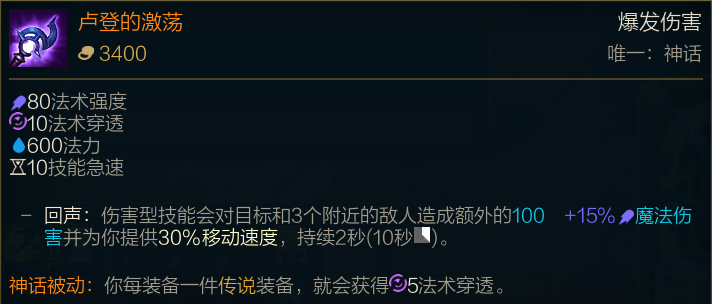 lol妖姬神话出装选择