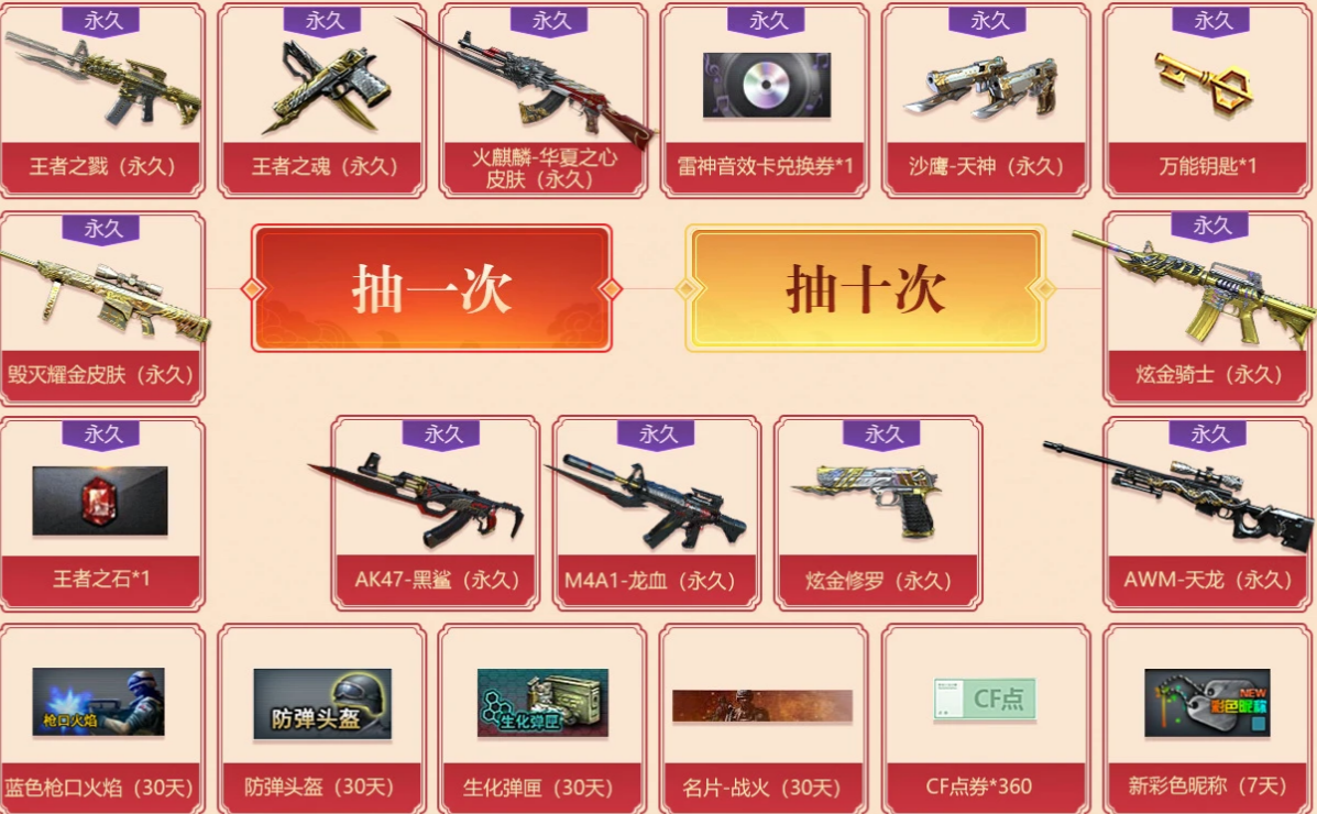 2021cf3月抽奖活动网址