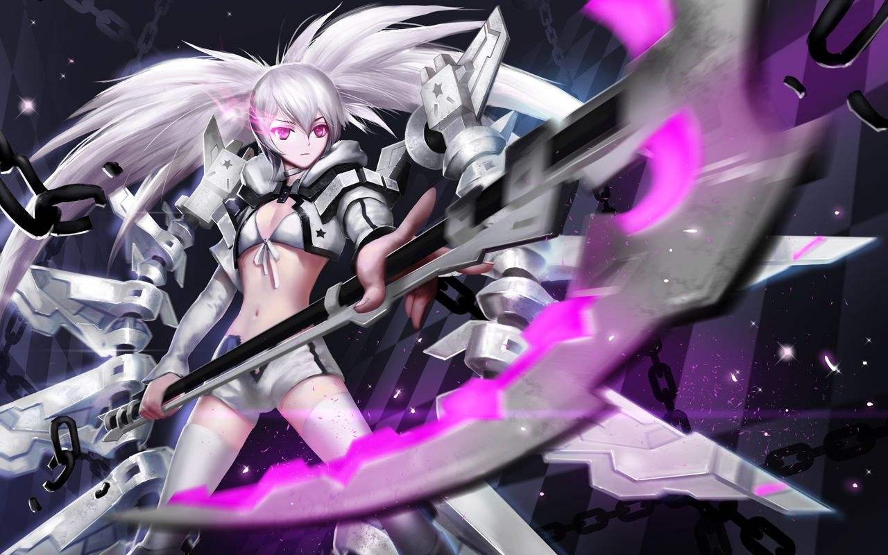 White rock. Вайт рок шутер. White Rock Shooter персонажи. Black Rock Shooter и Вайт шутер. White Rock Shooter (Digitrevx).