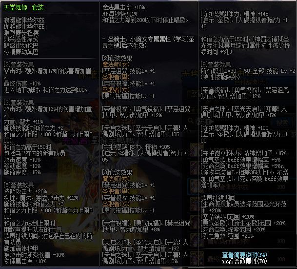 《DNF》100级神话史诗防具属性详情