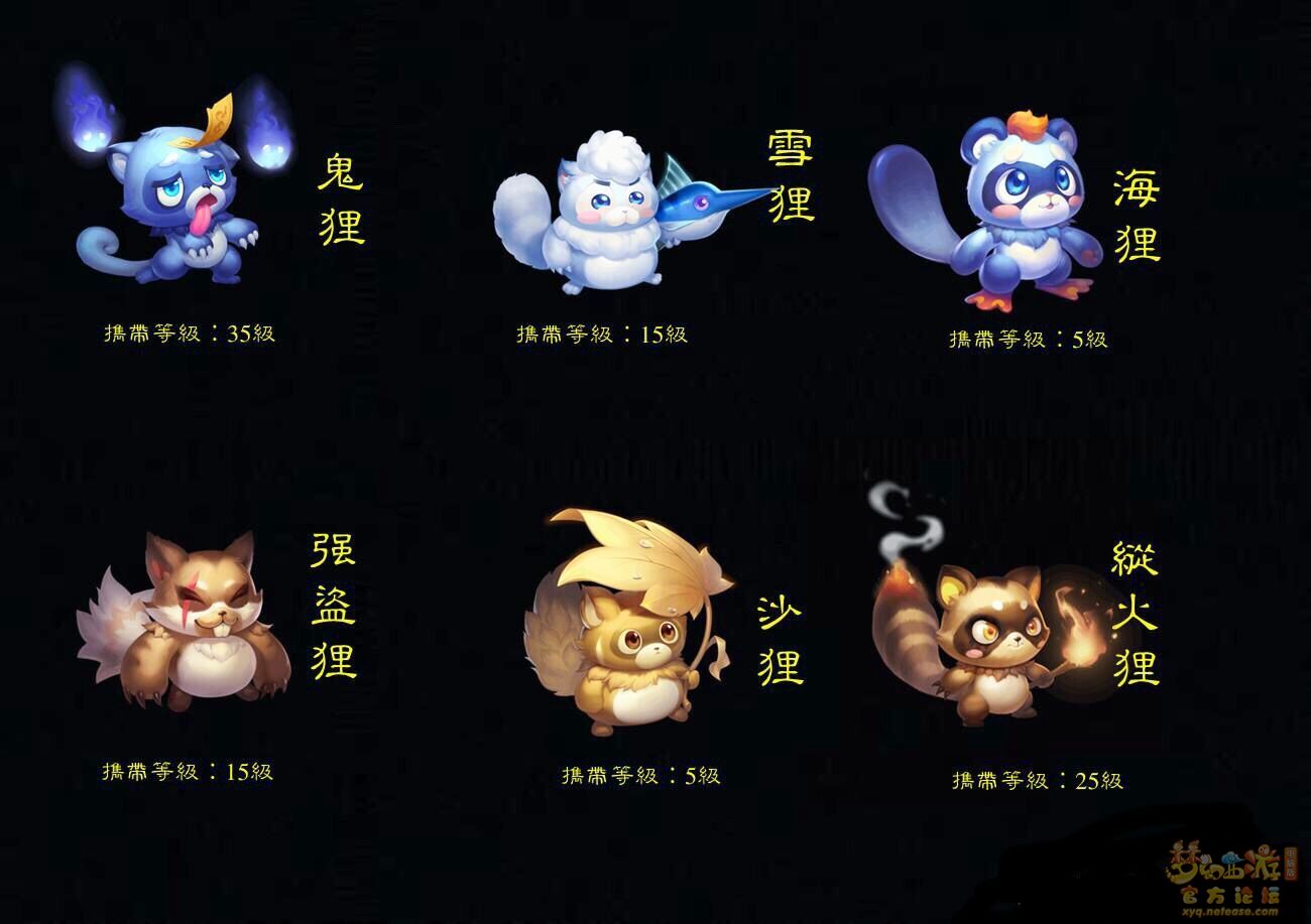 梦幻西游东海秘境召唤兽大全